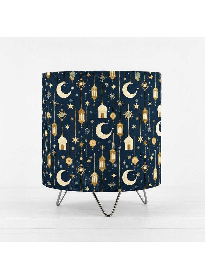 مصباح طاولة رمضاني متعدد الألوان من القماش 20x20cm